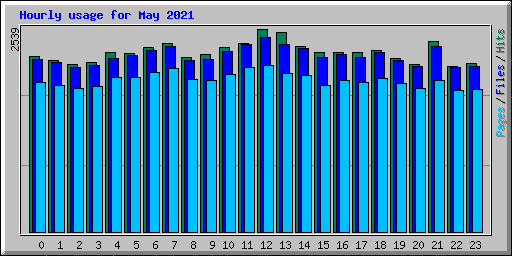 Hourly usage for May 2021