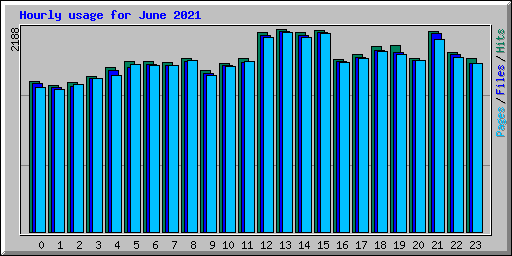 Hourly usage for June 2021