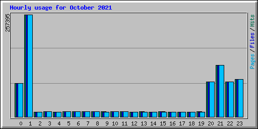 Hourly usage for October 2021